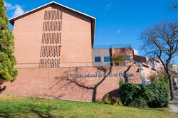 View of a Rhode Island School of Design building from RISD beach on the intersection of Benefit St and Waterman St.